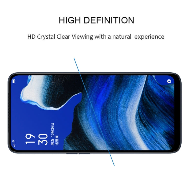 25 PCS 適用於OPPO Reno2 / Z 絲印二強 全屏鋼化玻璃膜, For OPPO Reno2 / Z(25 PCS)