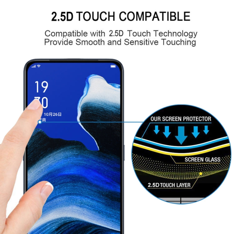 25 PCS 適用於OPPO Reno2 / Z 絲印二強 全屏鋼化玻璃膜, For OPPO Reno2 / Z(25 PCS)