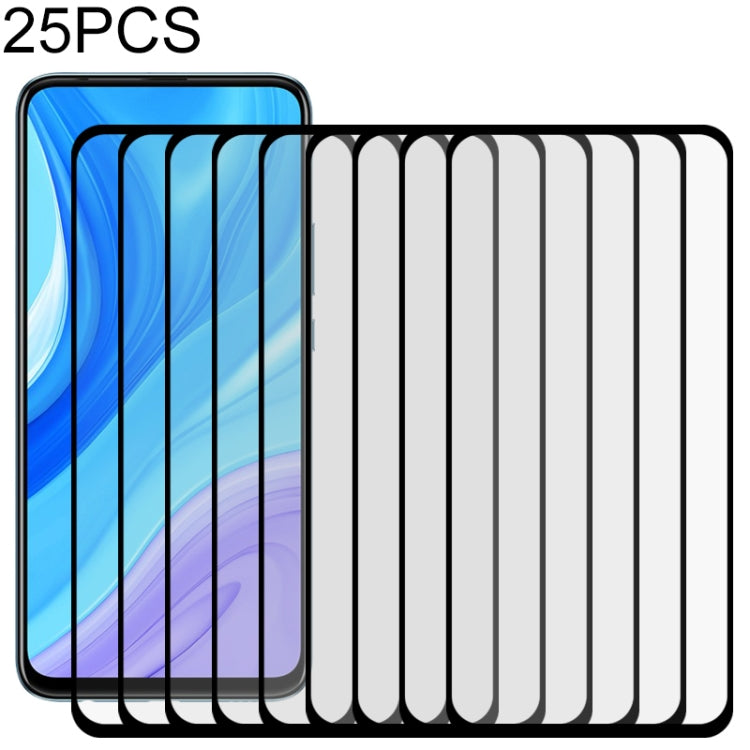 25 PCS 適用於華為 暢享 10s 絲印二強 全屏鋼化玻璃膜