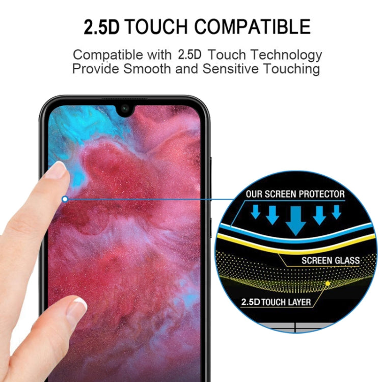 25 PCS 適用於華為 榮耀 Play 3e 絲印二強 全屏鋼化玻璃膜