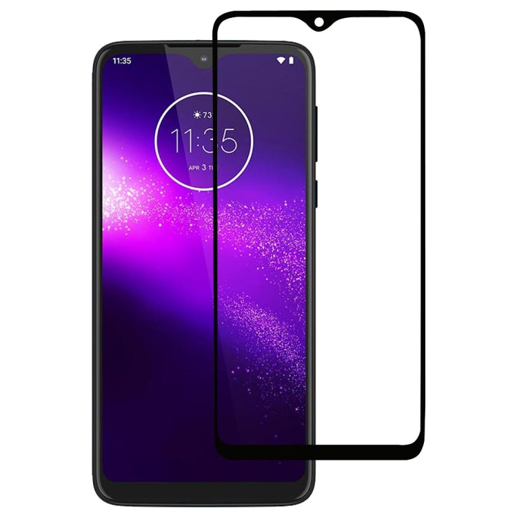 適用於 Motorola One Macro 絲印二強 全屏鋼化玻璃膜