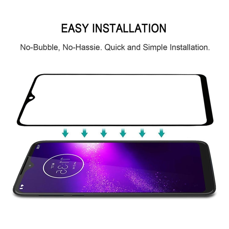 適用於 Motorola One Macro 絲印二強 全屏鋼化玻璃膜