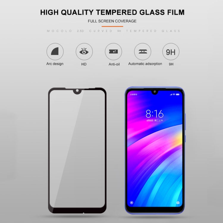mocolo 適用於小米 Redmi 7 0.33mm 9H 2.5D全膠全屏鋼化玻璃保護膜