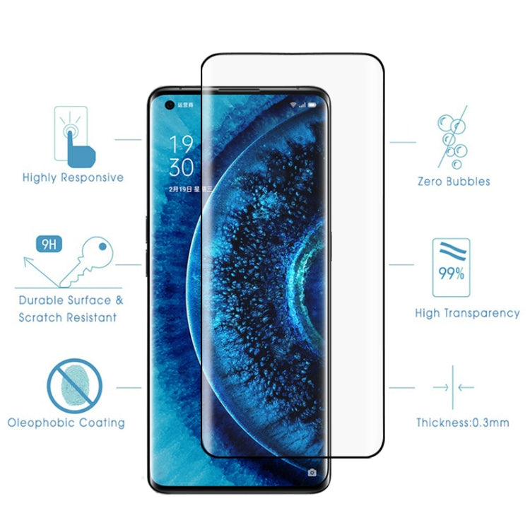 25片裝 適用於OPPO Find X2 Pro 9H 3D曲面高清鋼化膜 , For OPPO Find X2 Pro(25 PCS), For OPPO Find X2 Pro(Black)(25 PCS)