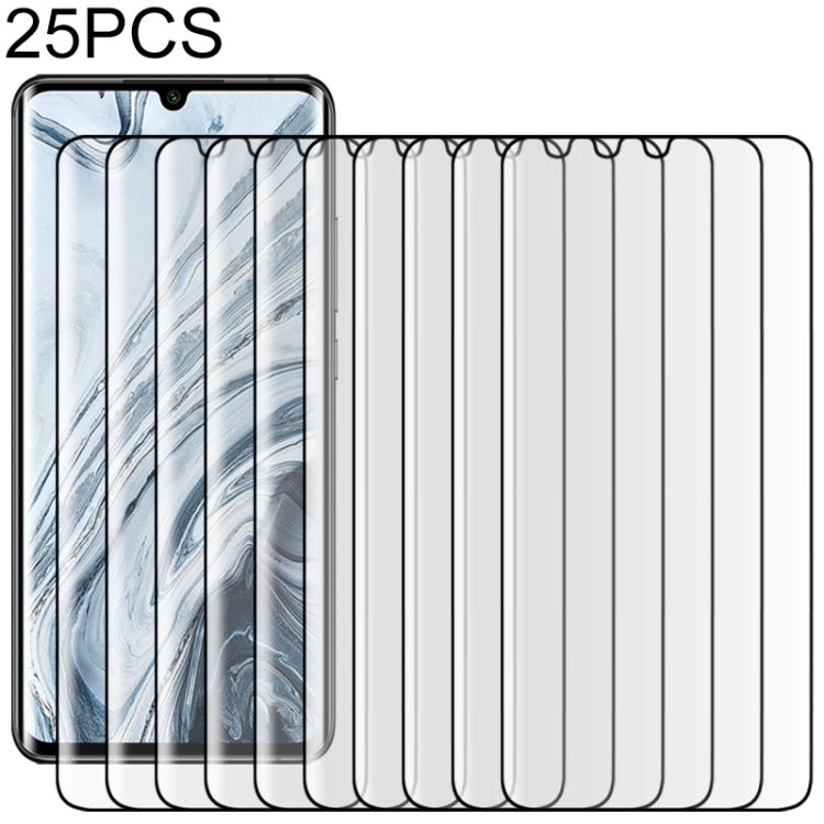 25片裝 適用於小米 Mi Note 10 9H 3D曲面高清鋼化膜
