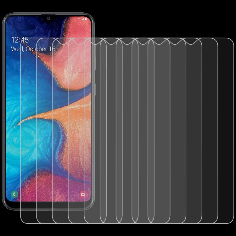 適用於 三星Galaxy A20 10 PCS 0.26mm 9H 2.5D 半屏鋼化玻璃保護膜