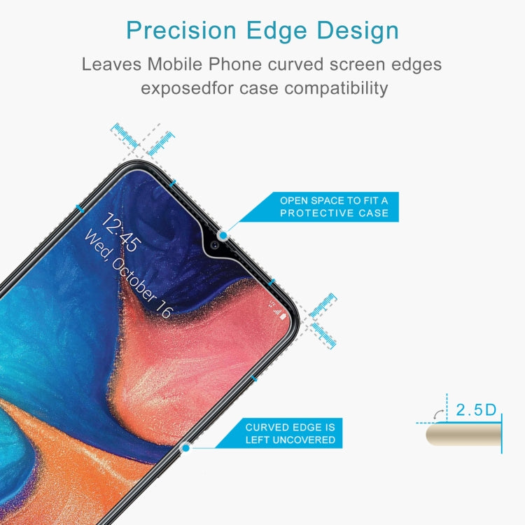 適用於 三星Galaxy A20 50 PCS 0.26mm 9H 2.5D 半屏鋼化玻璃保護膜