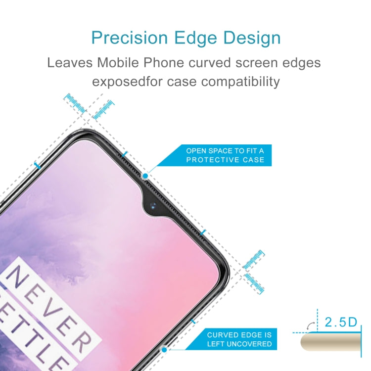 50個裝 適用於OnePlus 7  0.26mm 9H 2.5D弧邊鋼化玻璃保護膜, For OnePlus 7 (50 PCS)