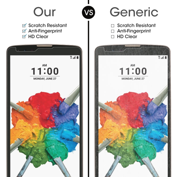 適用於LG Stylo 2 Plus / K550 0.26mm厚度 9H 2.5D弧邊鋼化玻璃保護膜