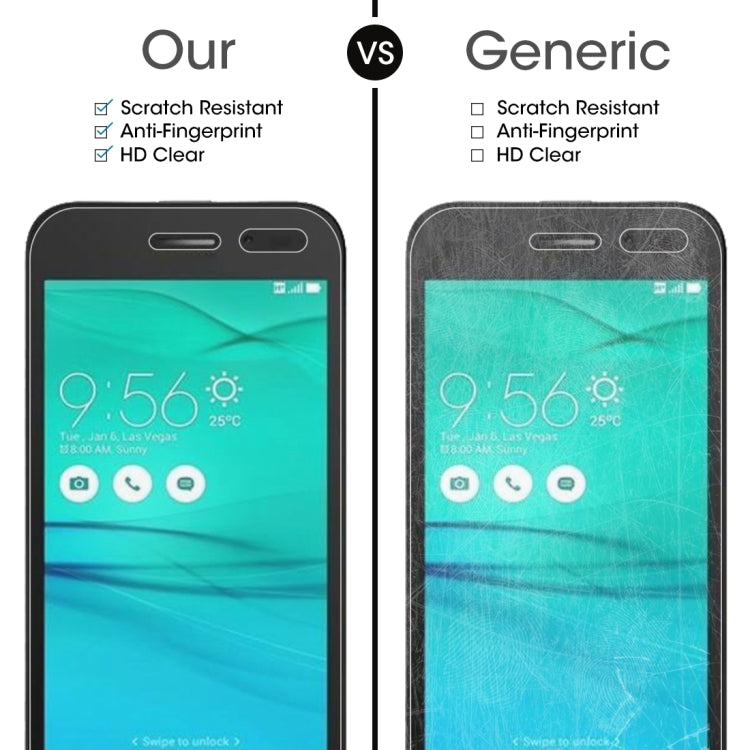 適用於華碩ZenFone Go / ZB452KG 0.26mm厚度 9H 2.5D弧邊鋼化玻璃保護膜