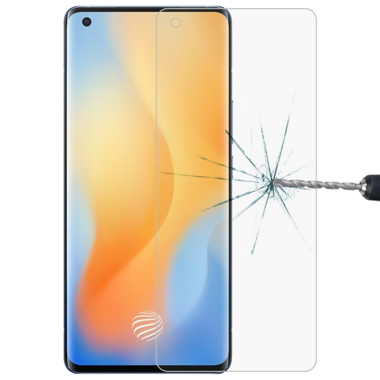 適用於Vivo X50 / X50 5G 0.26mm 9H 2.5D 半屏透明鋼化玻璃保護膜