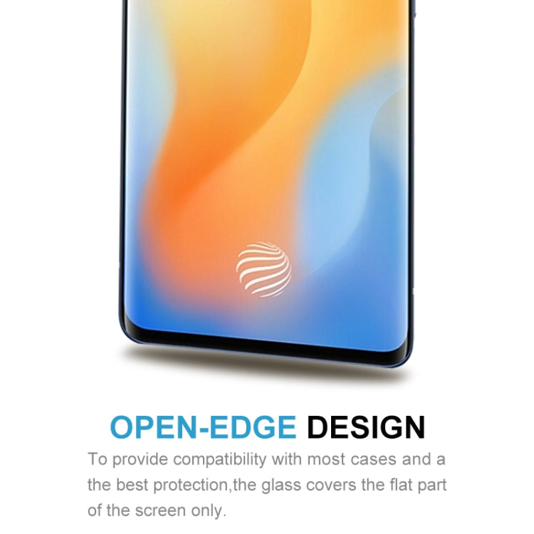 10 PCS 適用於Vivo X50 / X50 5G 0.26mm 9H 2.5D 半屏透明鋼化玻璃保護膜