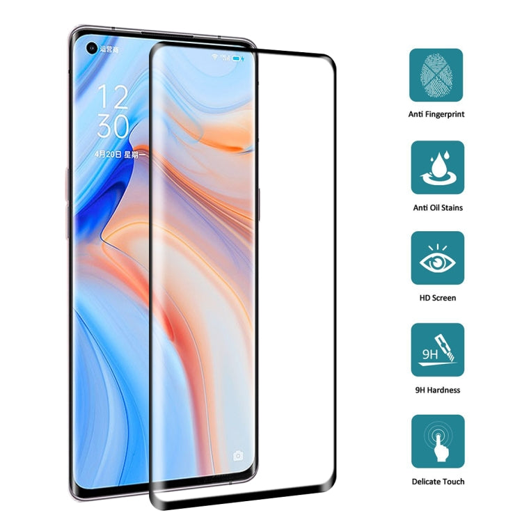 適用於 OPPO Reno4 Pro 3D曲面全屏鋼化玻璃膜, For OPPO Reno4 Pro