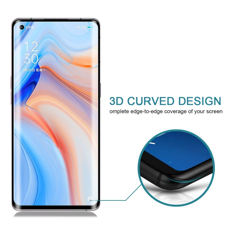 適用於 OPPO Reno4 Pro 3D曲面全屏鋼化玻璃膜, For OPPO Reno4 Pro