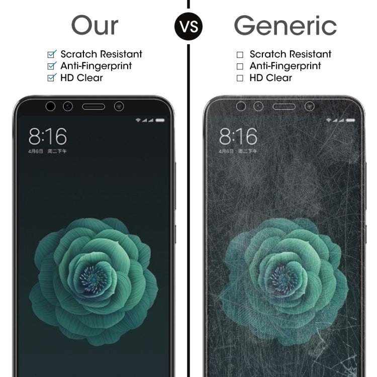 適用於小米Mi 6X & A2 50個裝 0.26mm厚度 9H 2.5D弧邊鋼化玻璃保護膜