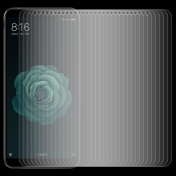 適用於小米Mi 6X & A2 50個裝 0.26mm厚度 9H 2.5D弧邊鋼化玻璃保護膜