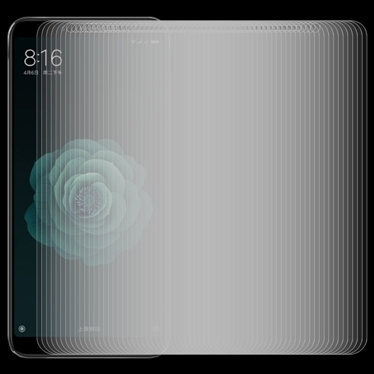 適用於小米Mi 6X & A2 100個裝 0.26mm厚度 9H 2.5D弧邊鋼化玻璃保護膜