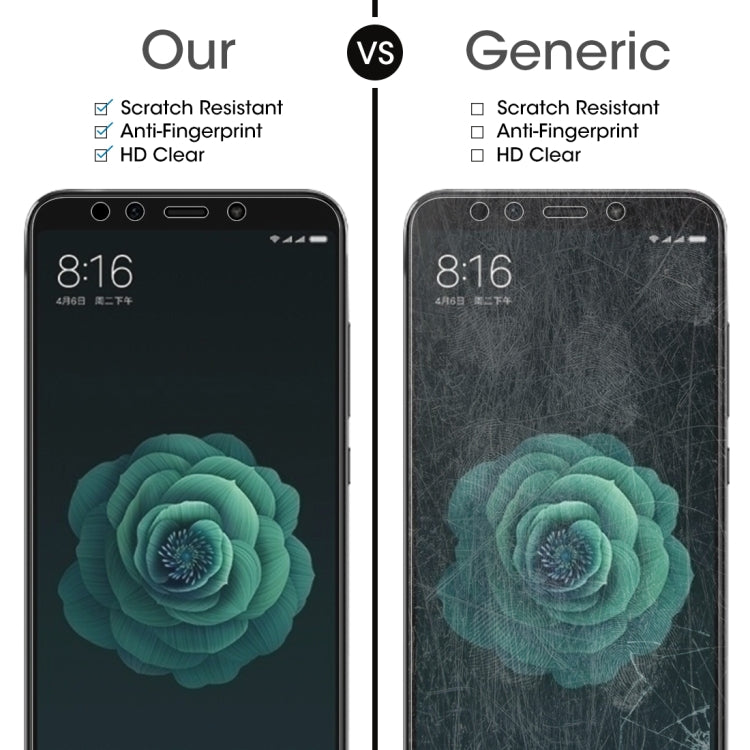 適用於小米Mi 6X & A2 0.26mm厚度 9H 2.5D弧邊鋼化玻璃保護膜