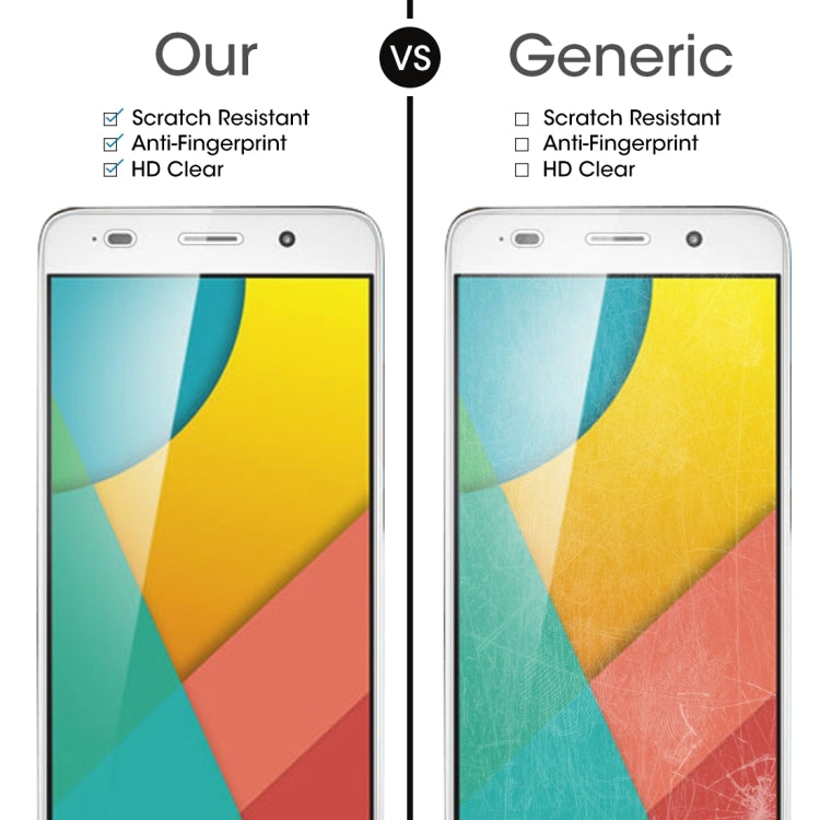 適用於華為Y6 II50個裝 0.26mm厚度 9H 2.5D弧邊鋼化玻璃保護膜