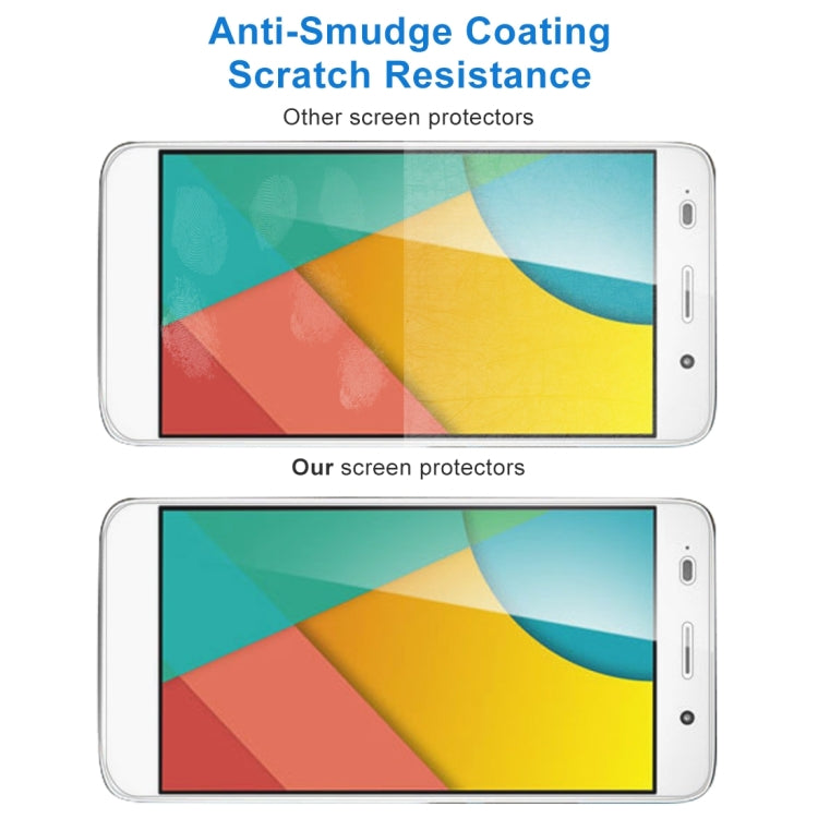 適用於華為Y6 II50個裝 0.26mm厚度 9H 2.5D弧邊鋼化玻璃保護膜