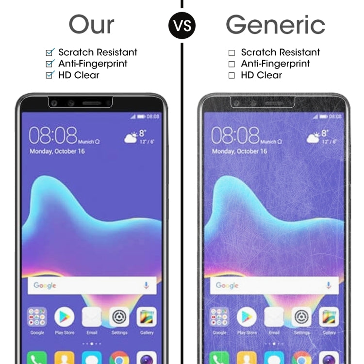 適用於華為Y9  0.26mm厚度 9H 2.5D弧邊鋼化玻璃保護膜