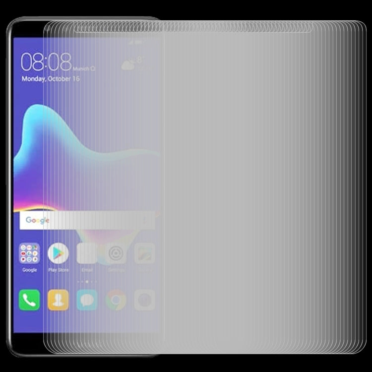 適用於華為Y9  100個裝 0.26mm厚度 9H 2.5D弧邊鋼化玻璃保護膜