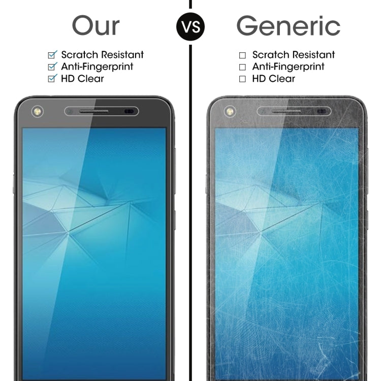 適用於華為榮耀暢玩5 50個裝 0.26mm厚度 9H 2.5D弧邊鋼化玻璃保護膜