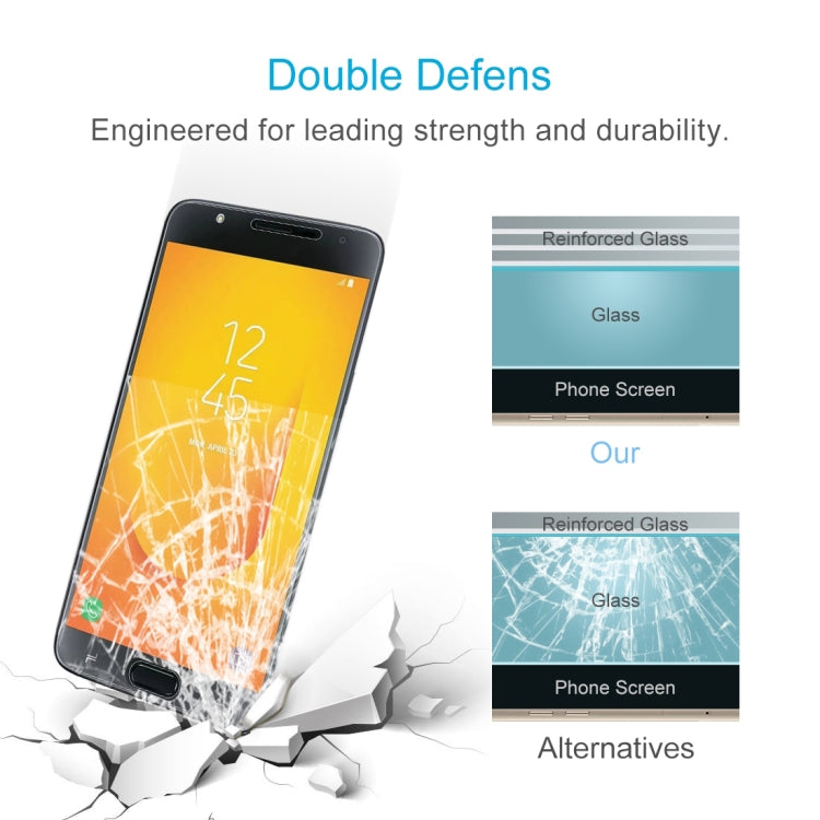 適用於三星Galaxy J7 Duo 10個裝 0.26mm厚度 9H 2.5D弧邊鋼化玻璃保護膜
