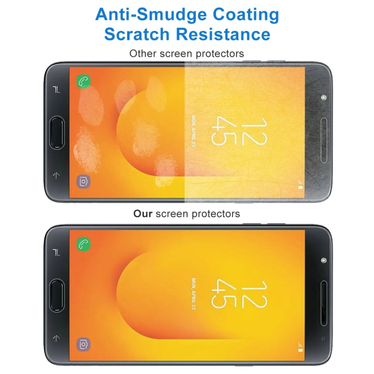 適用於三星Galaxy J7 Duo 10個裝 0.26mm厚度 9H 2.5D弧邊鋼化玻璃保護膜