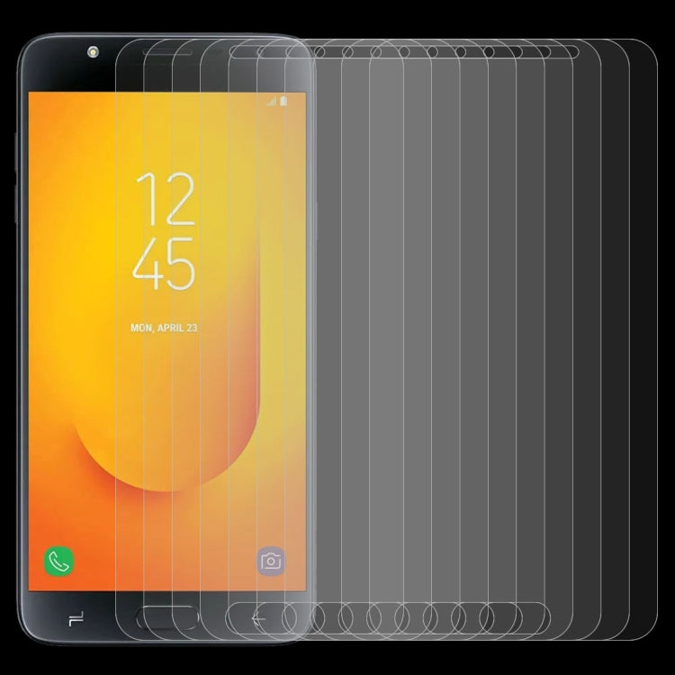 適用於三星Galaxy J7 Duo 10個裝 0.26mm厚度 9H 2.5D弧邊鋼化玻璃保護膜