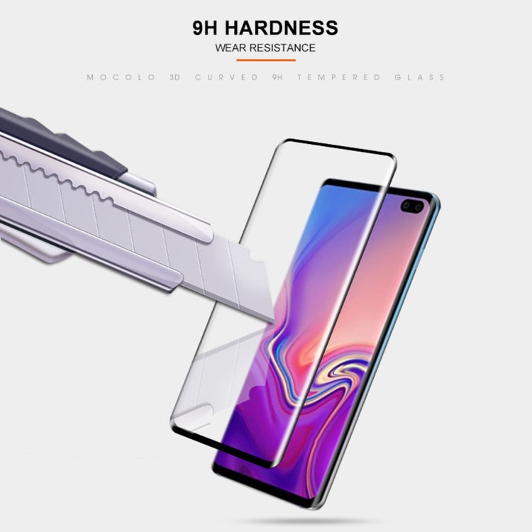 mocolo 適用於三星 蓋樂世 S10+ 0.33mm 9H 3D全屏鋼化玻璃保護膜, 不支持指紋解鎖