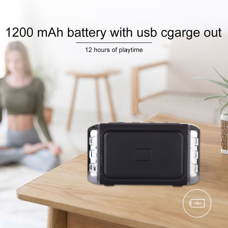 LN-22 DC 5V 便攜式無線音箱帶免提通話功能和雙彩色LED燈，支持USB&TF卡&3.5mm音頻