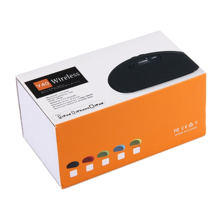 Y40 便攜藍牙音箱 內置麥克風 支持免提通話 TF卡 AUX FM 藍牙距離10米