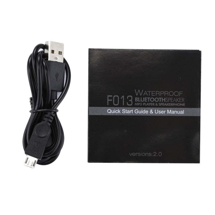 F013迷你便攜式藍牙音箱 帶LED燈&吸盤底座 IPX7防水 內置麥克風 支持FM Radio 有效藍牙距離：10m