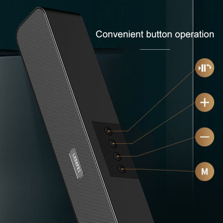 LEERFEI E91 10W 長條形雙喇叭多媒體收音機插卡藍牙音響，支持3.5mm AUX