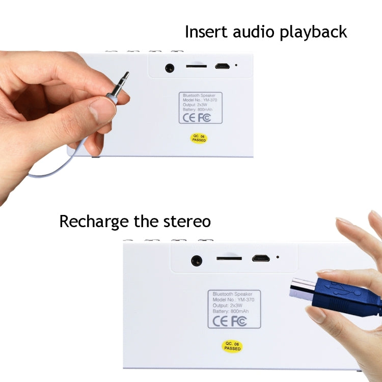 YM370 多功能藍牙音箱帶麥克風，支持免提通話&TF卡