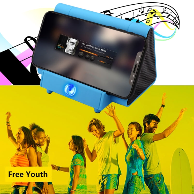 SY317A便攜手機支架無線感應音箱 支持免提通話 AUX IN