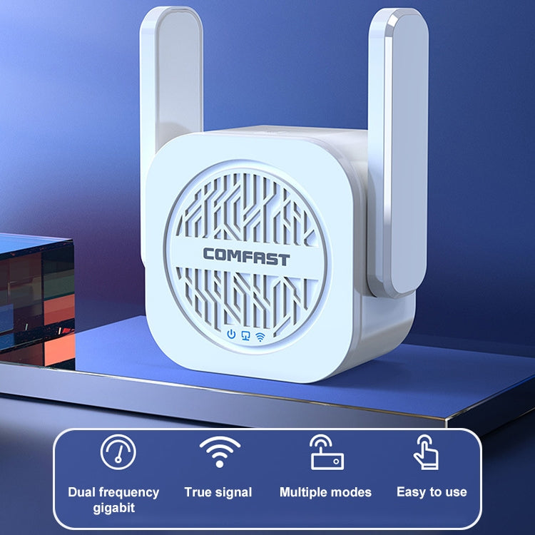 COMFAST CF-WR765AC 1200Mbps 雙頻WiFi信號增強放大器 帶天線
