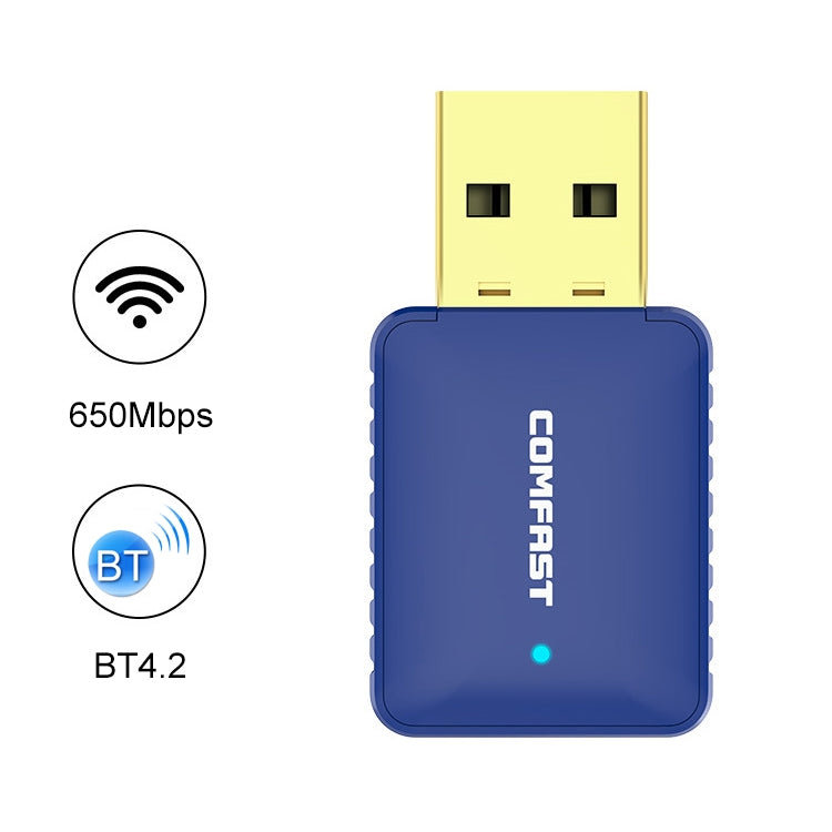 COMFAST CF-726B 650Mbps 雙頻藍牙無線網卡 Wifi USB適配器接收器