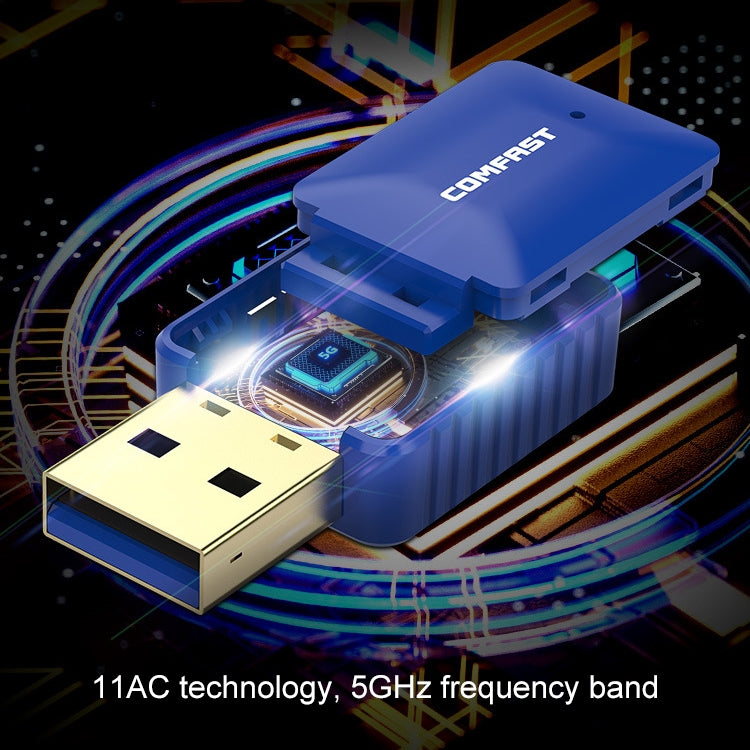 COMFAST CF-726B 650Mbps 雙頻藍牙無線網卡 Wifi USB適配器接收器
