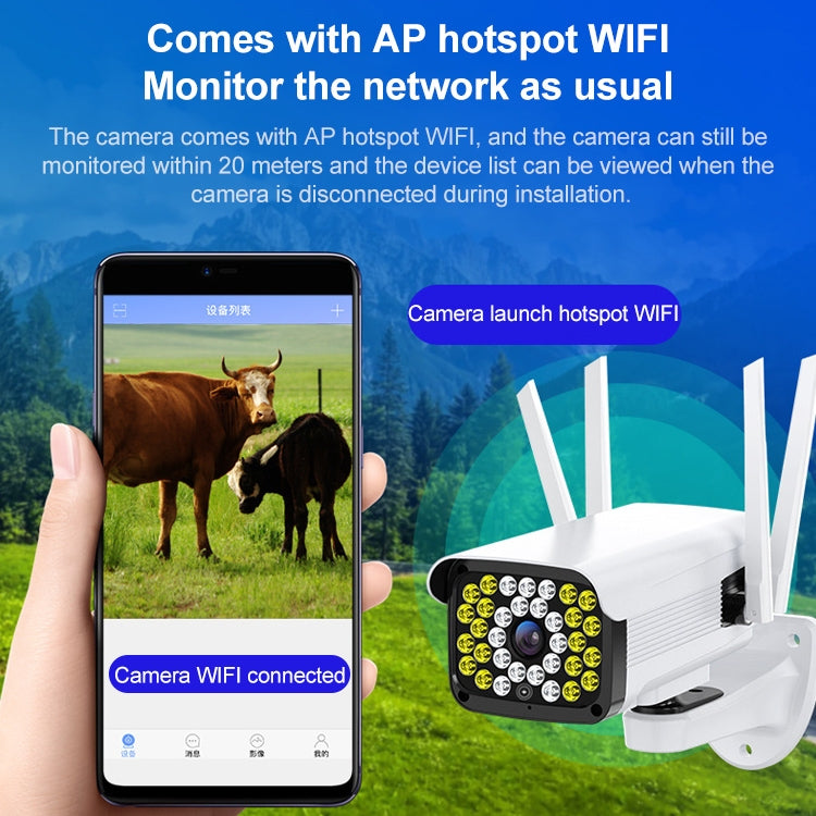 帝防DF-36Q 戶外高清監控攝像頭 支持語音對講&夜視&人形偵測&TF卡 WiFi+高清雲台旋轉+斷電續航 歐規