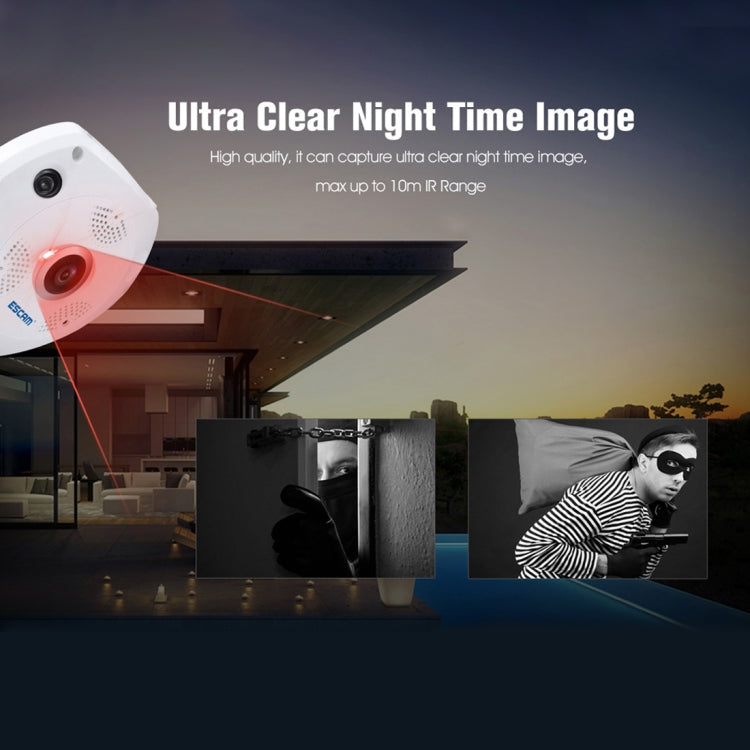 ESCAM Shark QP180 130萬像素WIFI高清網絡攝像機, 紅外距離10米