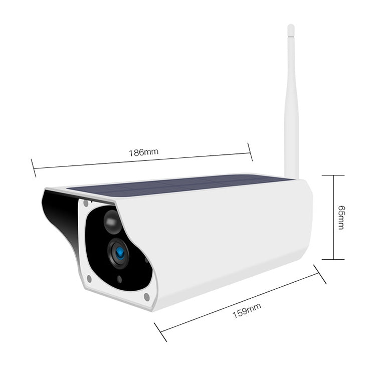 T1-2 200萬像素 WiFi版本 IP67防水太陽能高清監控攝像頭不帶電池&內存，支持紅外夜視&移動偵測/報警&語音對講&手機監控