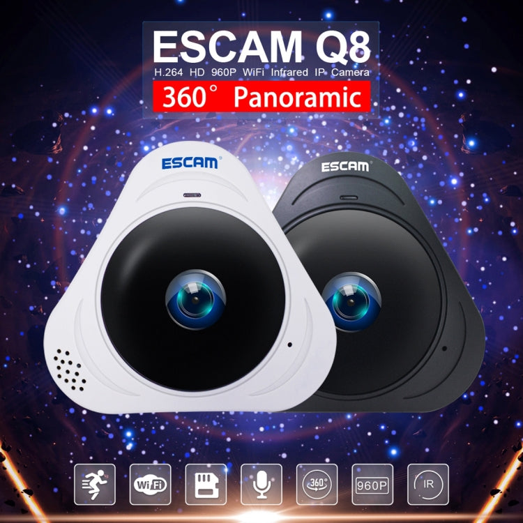 ESCAM Q8 130萬像素WIFI高清網絡攝像機, 紅外距離5-10米