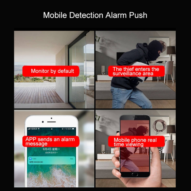 V380  720P無線攝像頭高清夜視智能wifi手機遠程看家看店監控器