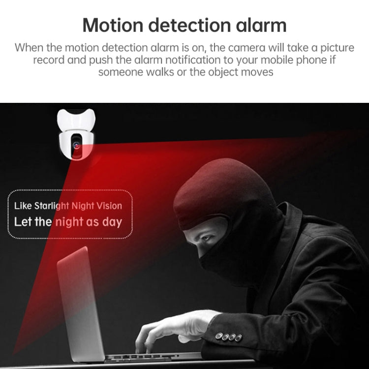 Anpwoo-YT003 200W像素 3.6mm鏡頭廣角高清智能無線監控攝像機 支持夜視&TF卡擴容 歐規