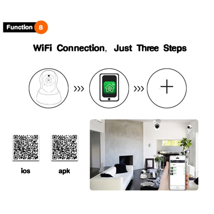 Anpwoo YT002 君正T10 720P高清網絡攝像機 帶11顆紅外LED燈珠 支持移動偵測&夜視&TF卡