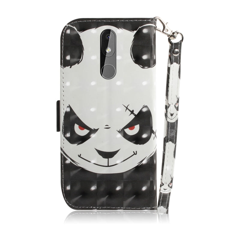 適用於諾基亞 3.2 3D彩繪憤怒熊圖案左右開皮套 帶支架&卡槽&錢包