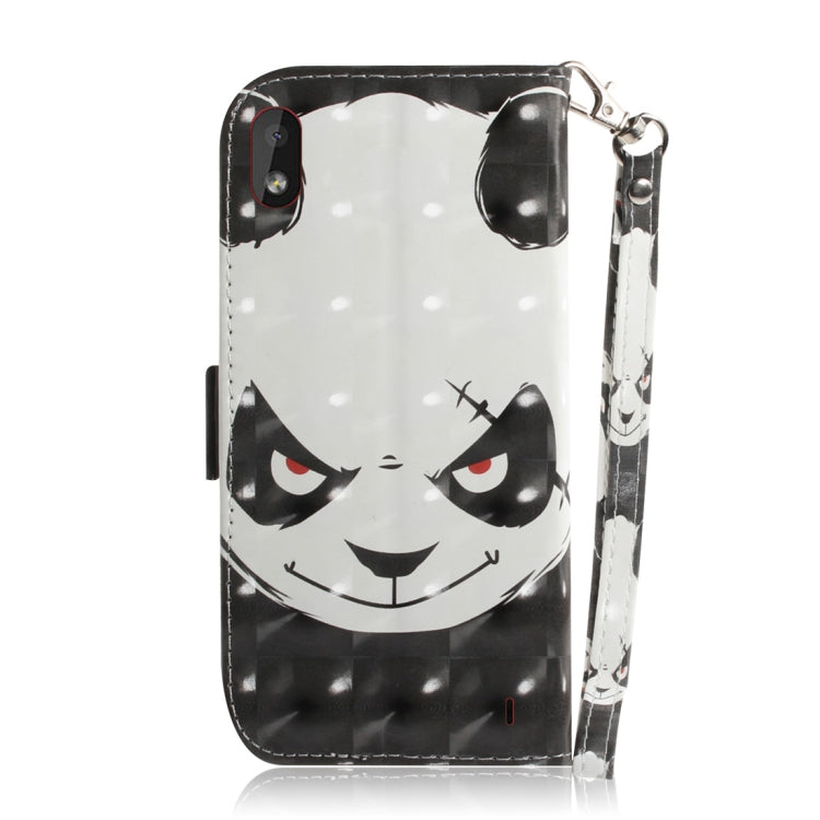 適用於諾基亞 1 Plus 3D彩繪憤怒熊圖案左右開皮套 帶支架&卡槽&錢包