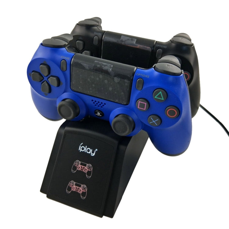 iplay 適用於PS4 雙充電基座支架/控制器充電支架適帶LED显示燈